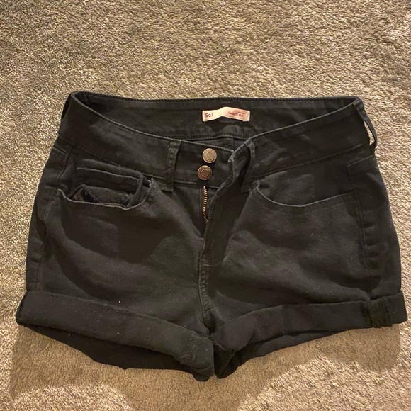 SO Pants - SO Women's High Waist Black Shorts